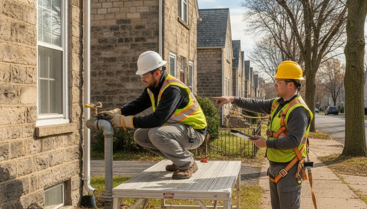 Plumber repairing a leak in Allentown, PA for plumbing repair services